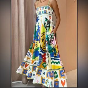 Rosa Clothing Colorful Graphic Print Women's Dress